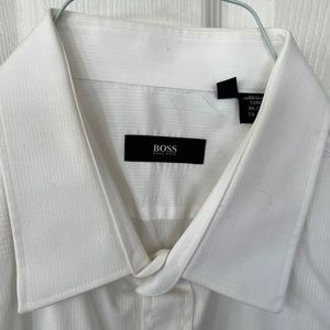 Hugo Boss mens white shirt  Size 17 34/35